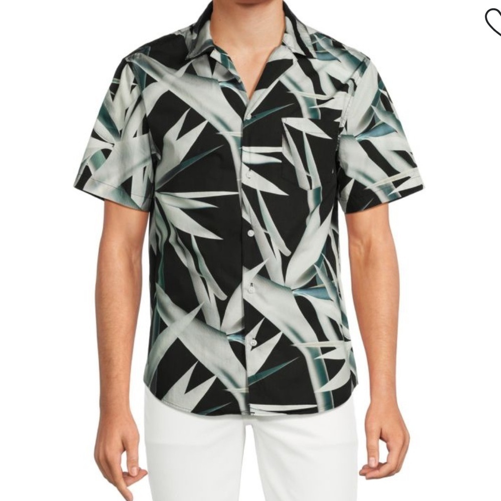 Original Paperbacks Green Tropical Print Florence Shirt